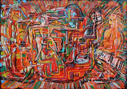 bolero acrylique sur support synthetique 118 x 83 cm 2025