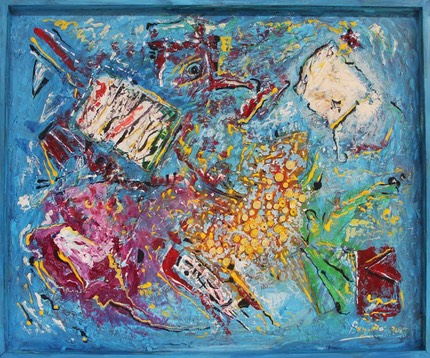 el juego acrylique sur bois 120 x 100 cm 2025