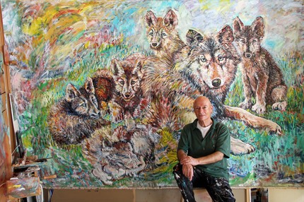 Partie centrale de la toile - LOUPS
