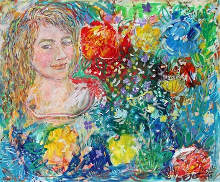 le sourire acrylique sur toile 120 x 100 cm 2024
